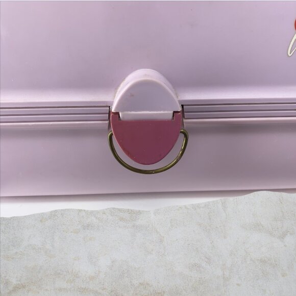VINTAGE CABOODLE CASE -- 1980's Make Up Case, Purple/Pink, Original Owner - Picture 7 of 16